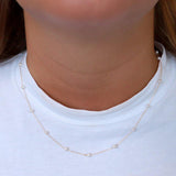 Melina freshwater pearl gold necklace