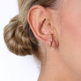 MICAELA PLAIN GOLD SUSPENDER-Earrings-MEZI