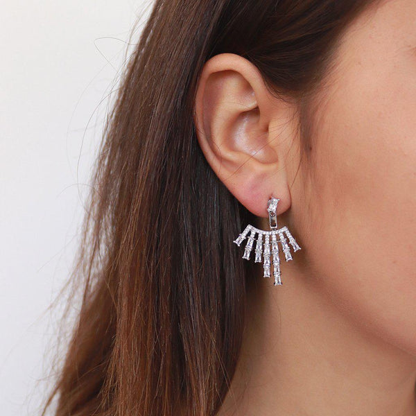 Namah crystal jacket earrings
