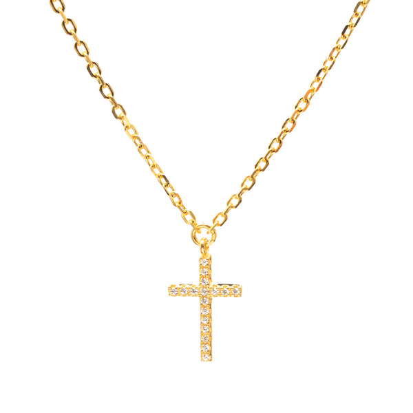 Dona crystal cross pendant