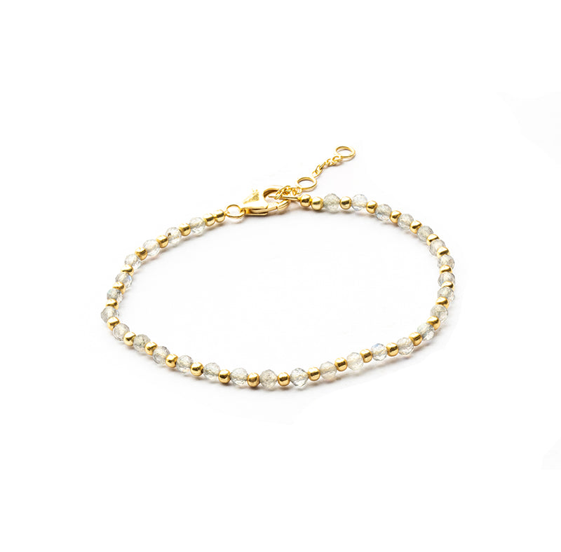 Raegan 2 micron gold semi-precious bracelet