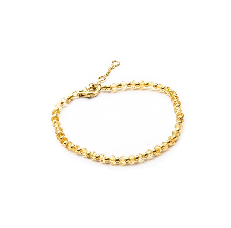 Raegan 2 micron gold semi-precious bracelet