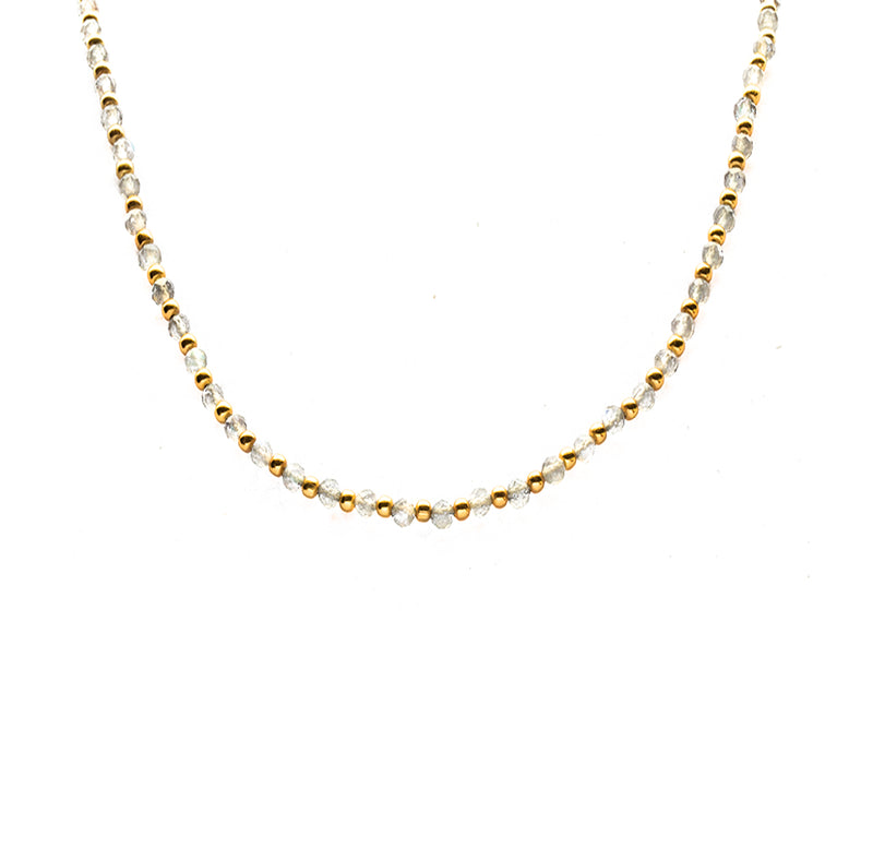 Raegan 2 micron gold semi-precious necklace