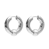 Estaa thick hoop earrings