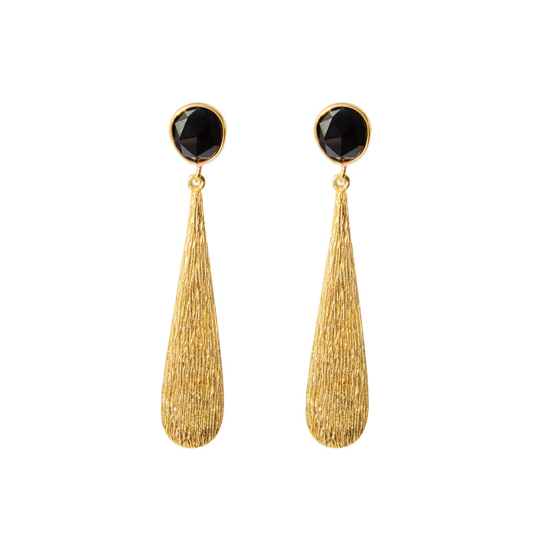 Angie semi precious gold earrings