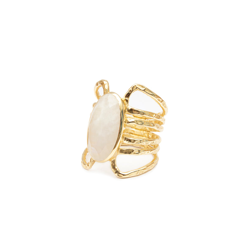 Zoya semi-precious gold ring