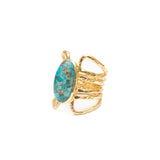 Zoya semi-precious gold ring