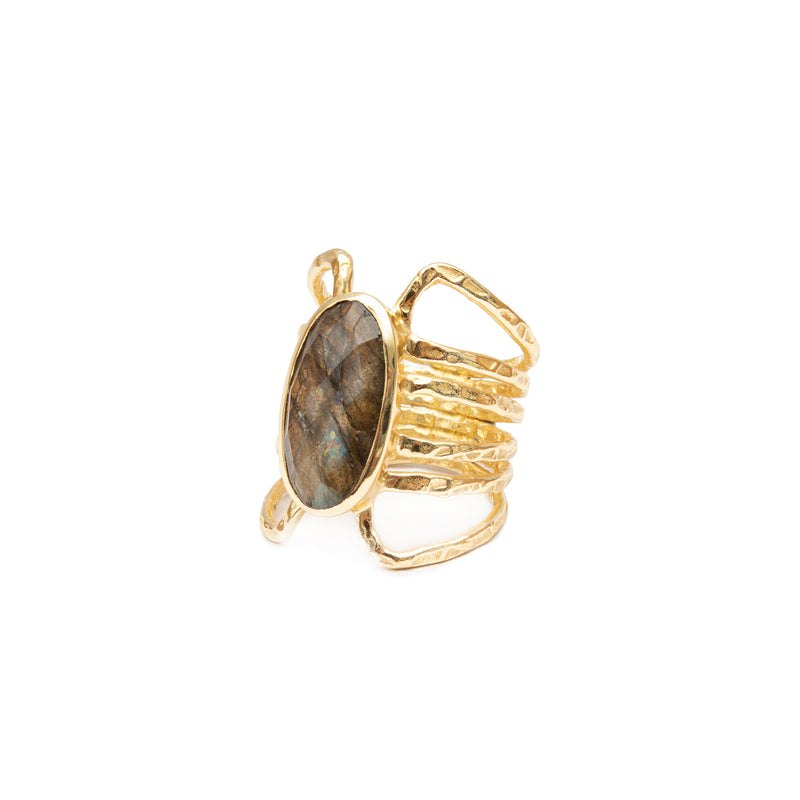 Zoya semi-precious gold ring