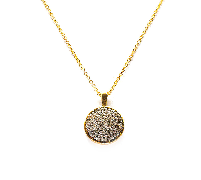 Rossy crystal gold vermeil pendant