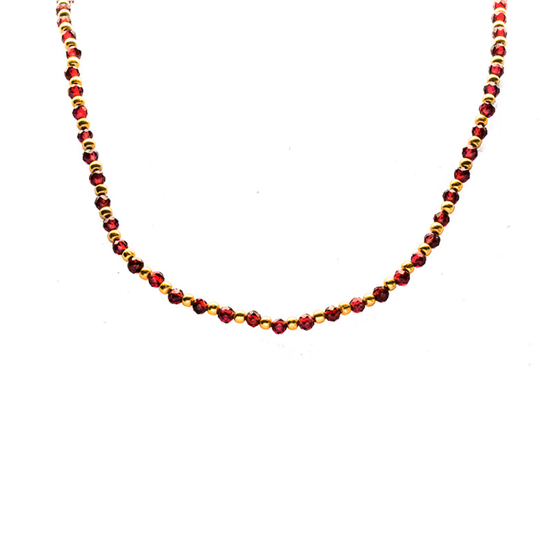 Raegan 2 micron gold semi-precious necklace