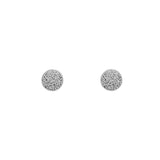 Nia gold round brushed studs