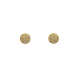 Nia gold round brushed studs