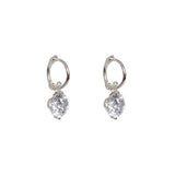 Nieve large crystal huggies earrings