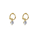 Nieve small crystal huggies earrings