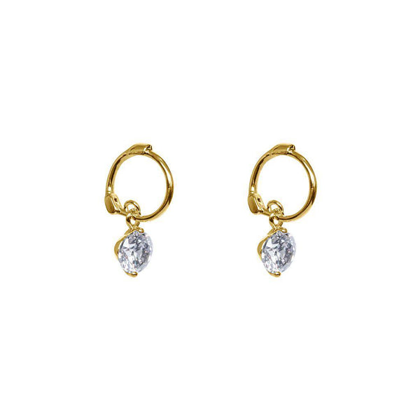 Nieve small crystal huggies earrings