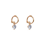 Nieve small crystal huggies earrings