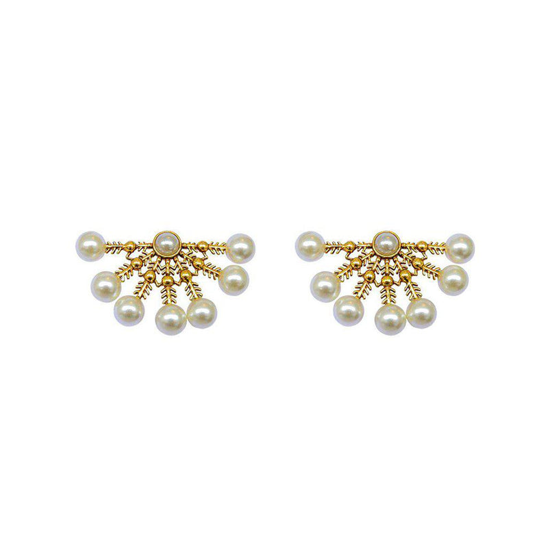 Nix pearl gold handmade studs earrings