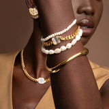Calista gold cuff bracelet