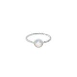 Delta opalite blue round ring