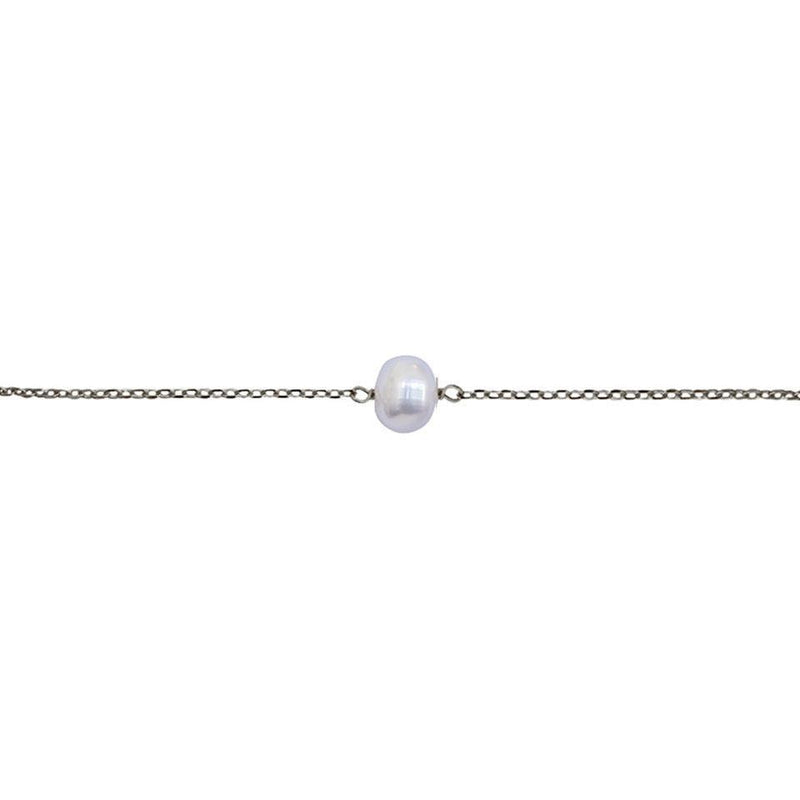 Poet freshwater pearl fine silver bracelet