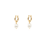 Beca pearl hoop earrings