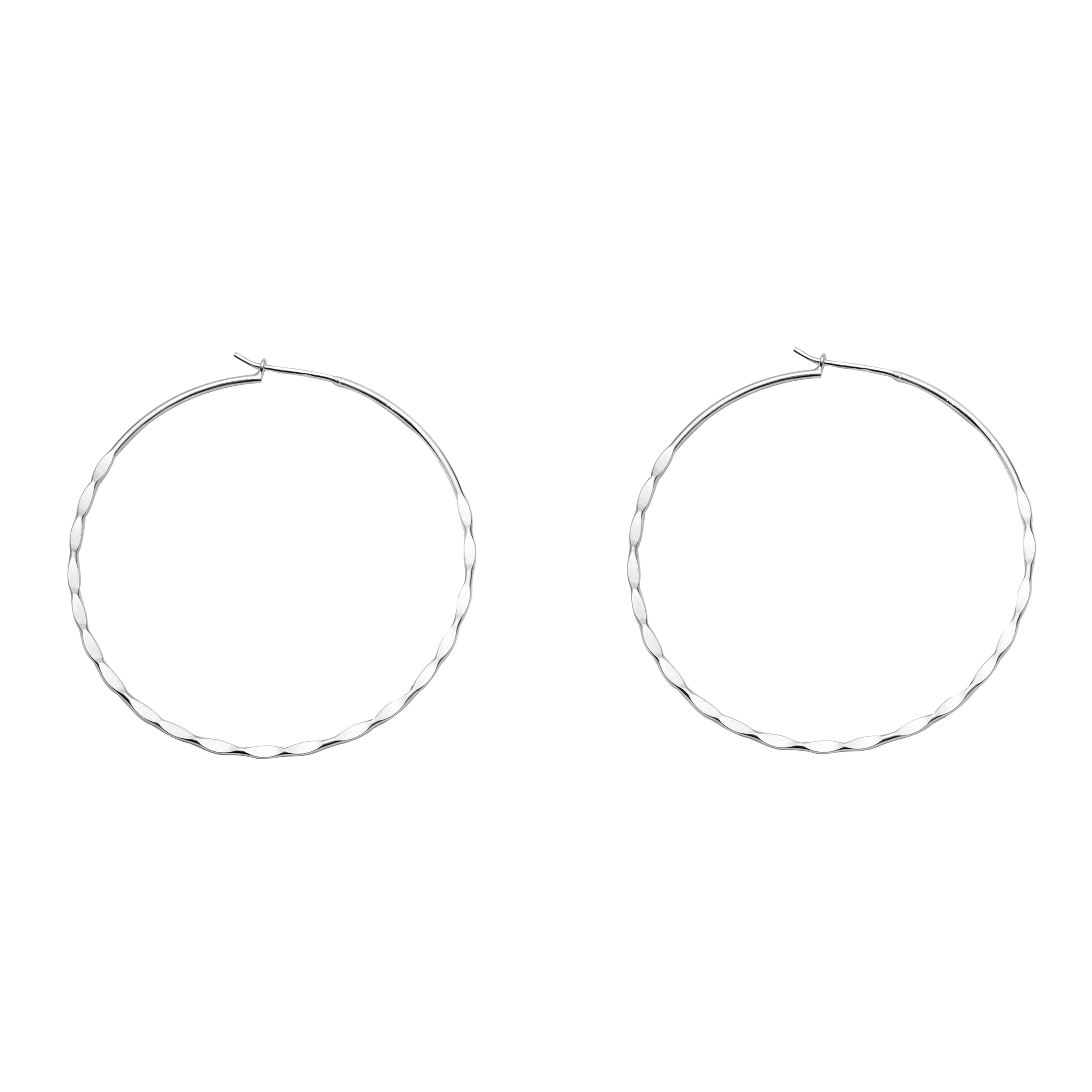 Pippa sterling silver 1 micron gold plated hoops | MEZI