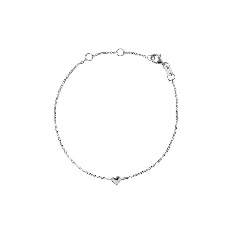 Plain love heart bracelet