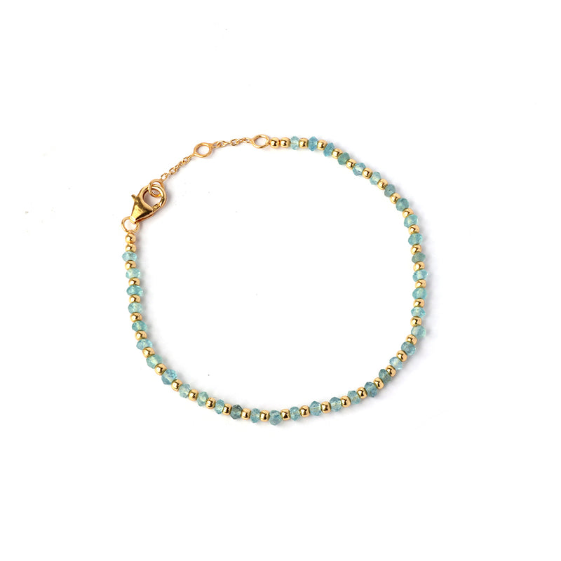 Raegan 2 micron gold semi-precious bracelet