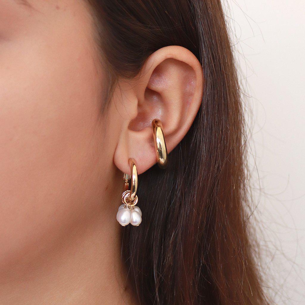 Plain large conch earring | MEZI