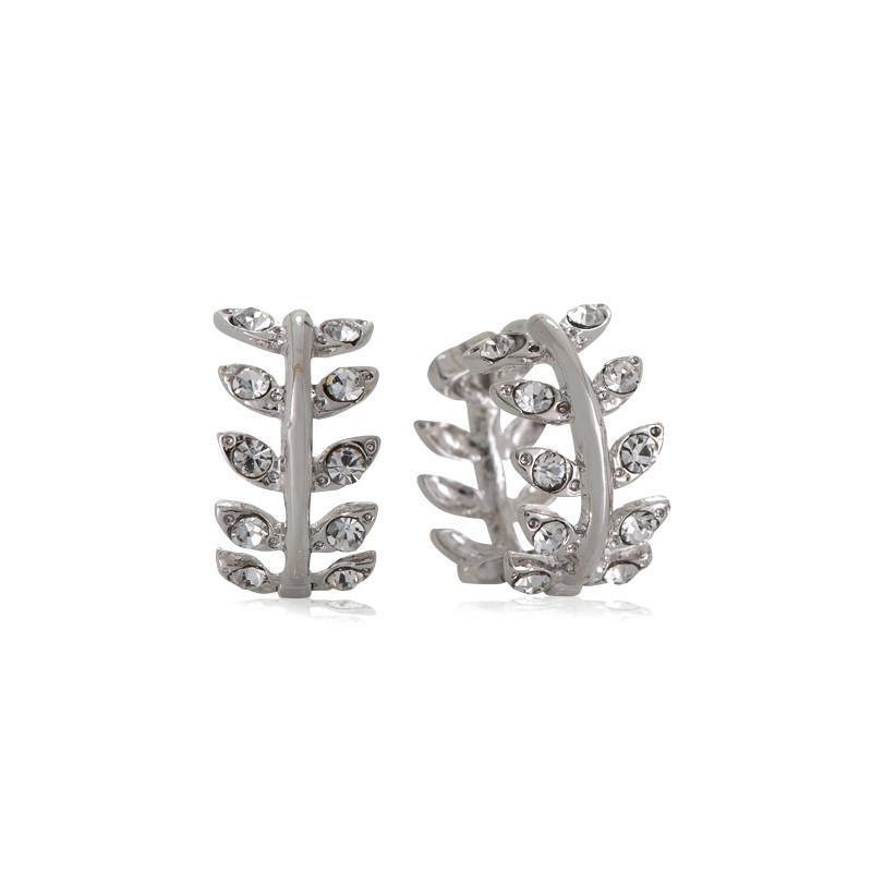 RIA LARGE SILVER CRYSTAL HUGGIES-Huggies-MEZI