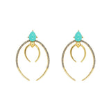 Rio resin & crystals fashion earrings