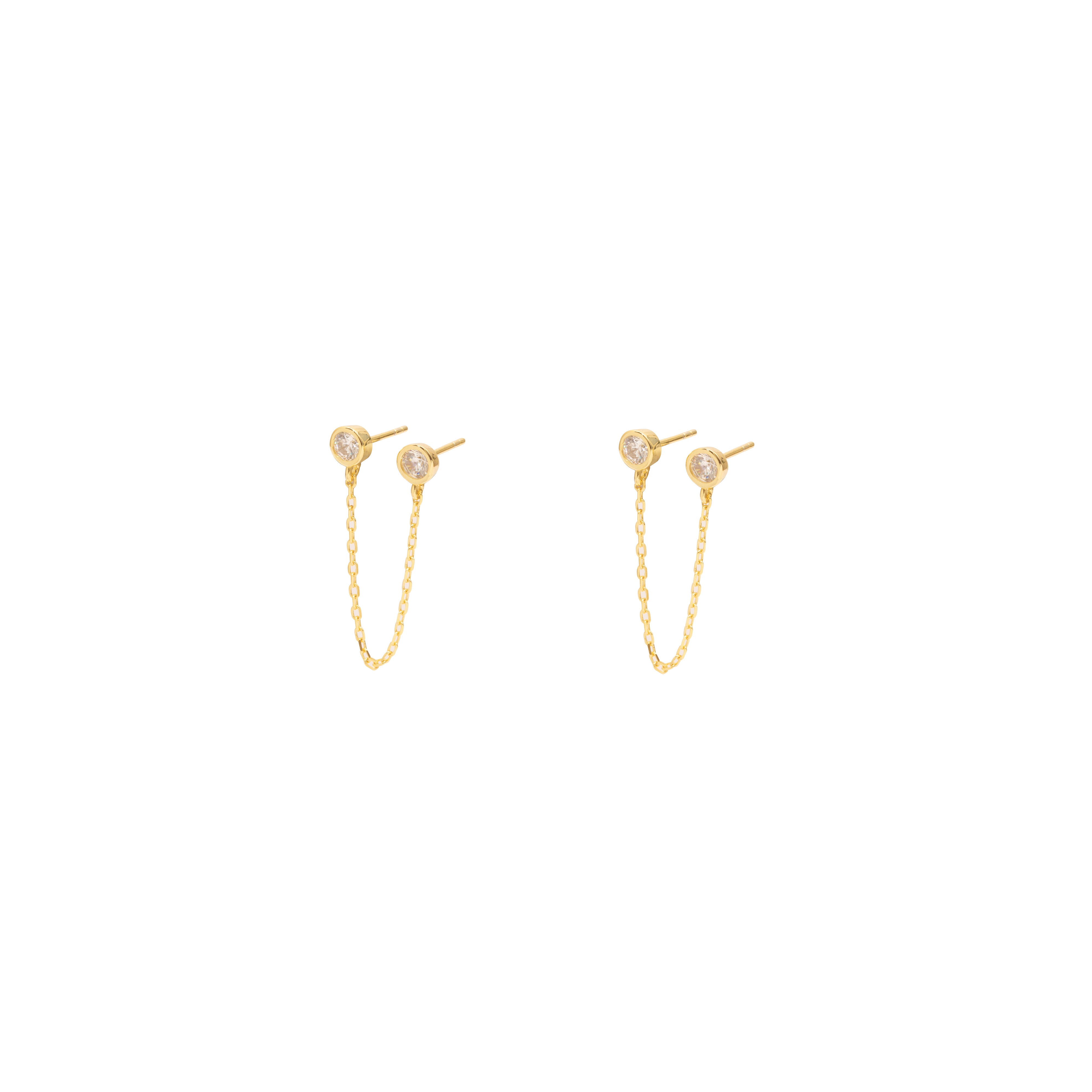 Rodie crystal chain stud | MEZI