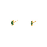 Giulia cubic zirconia 1 micron gold studs