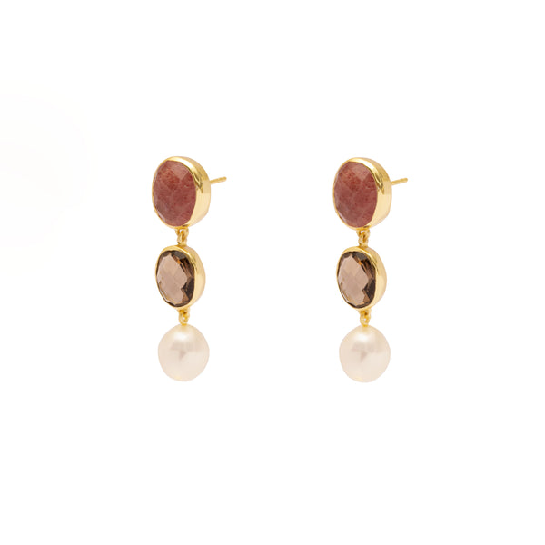 Samia semi precious stone earrings
