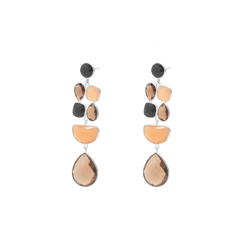 Suzana semi precious silver earrings