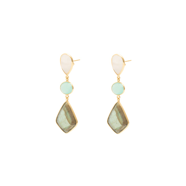 Rosa semi precious drop earrings