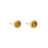 Shalaa semi-precious 2 micron gold studs