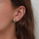 Shalaa semi-precious 2 micron gold studs