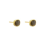 Shalaa semi-precious 2 micron gold studs