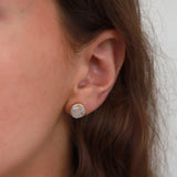 Shalaa semi-precious 2 micron gold studs