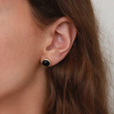 Shalaa semi-precious 2 micron gold studs