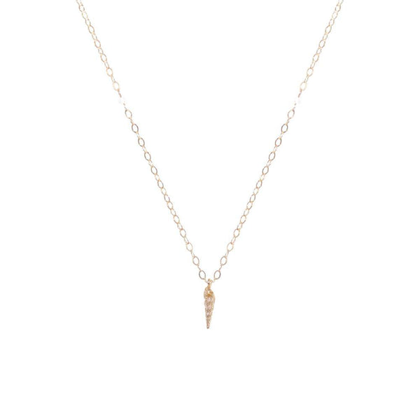 SHELL SMALL GOLD FILLED PENDANT-Necklaces-MEZI
