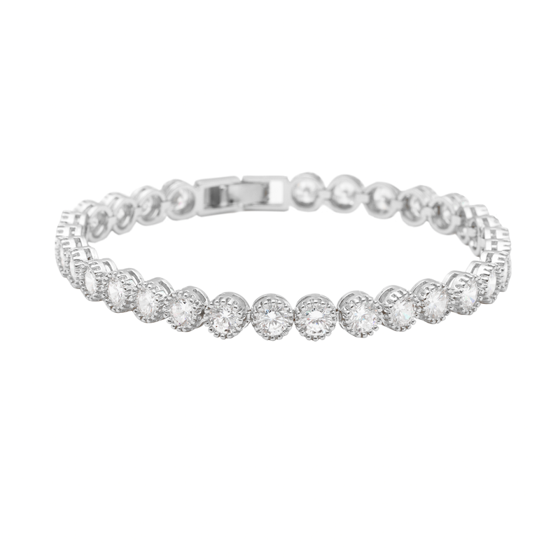 Geiya rhodium plated crystal bracelet