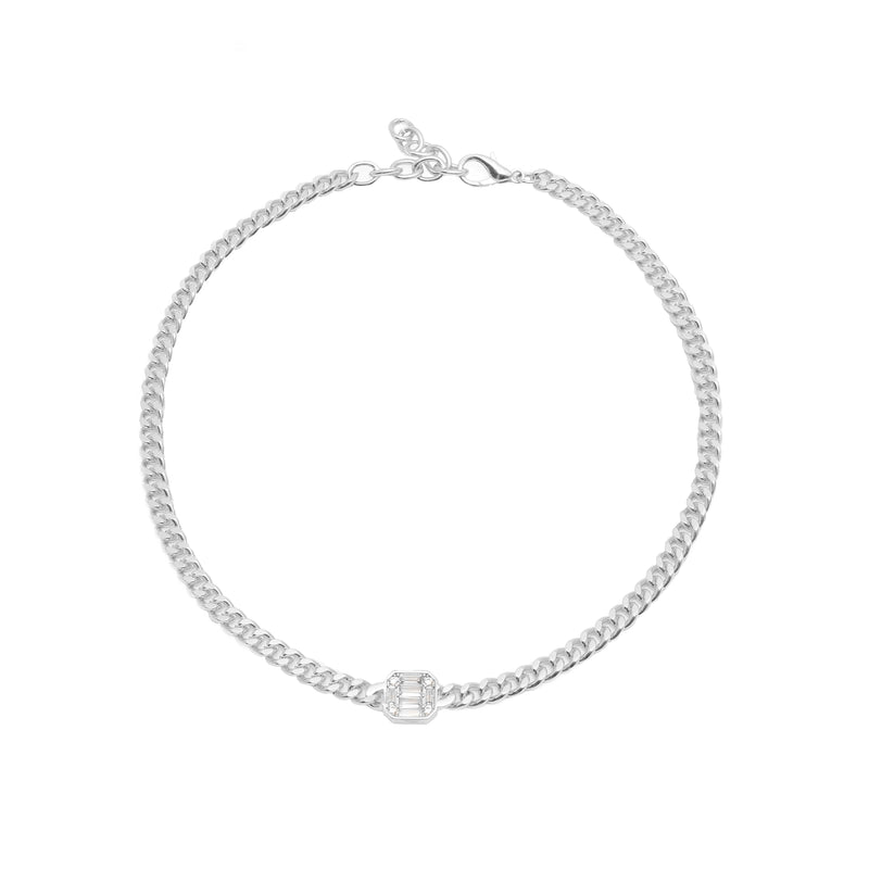 Kara crystal cuban link chain necklace