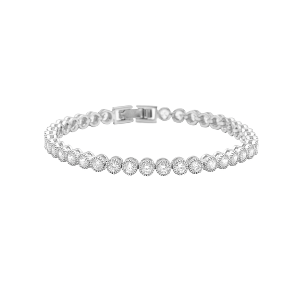 Geiya rhodium plated crystal bracelet