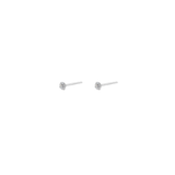 Cubic zirconia silver base round studs