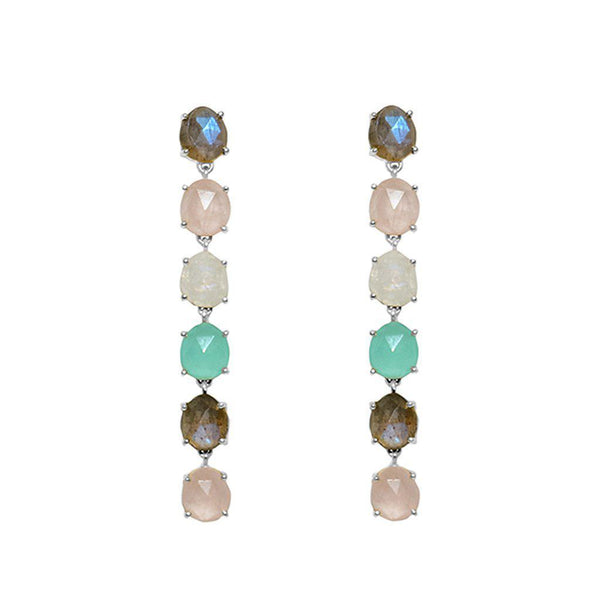 Sol semi precious stone earrings