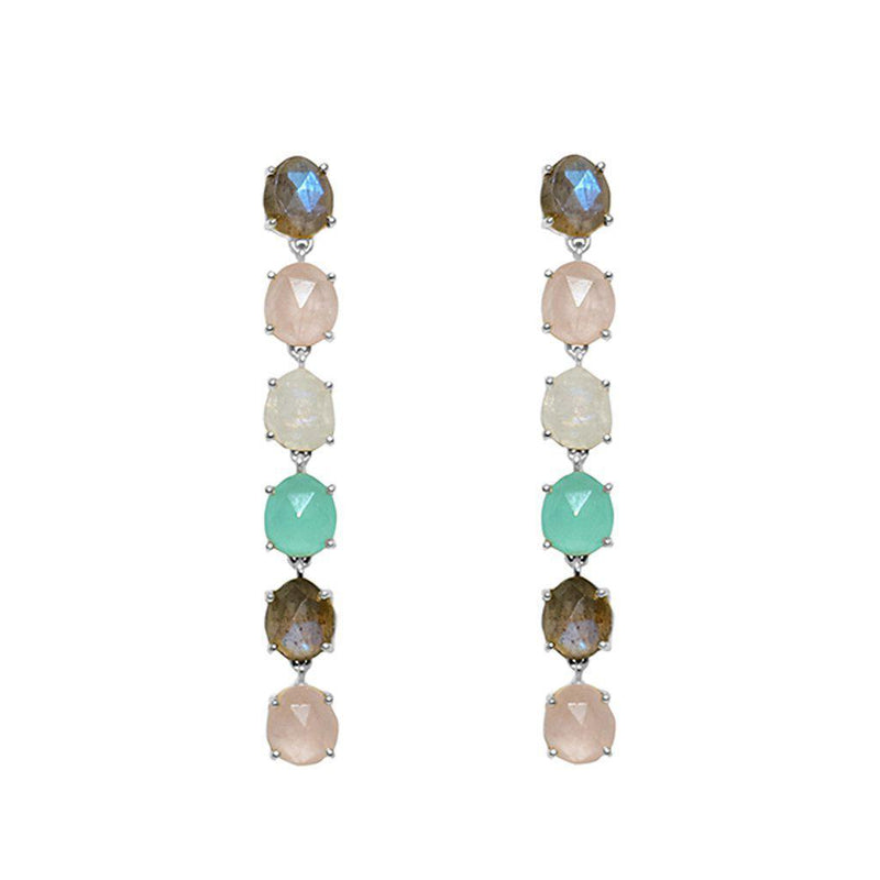 Sol semi precious stone earrings
