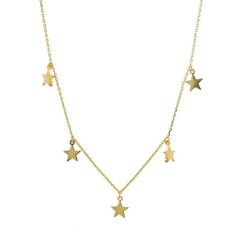 STAR GOLD PLAIN NECKLACE-Necklaces-MEZI