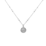Star crystal disc necklace